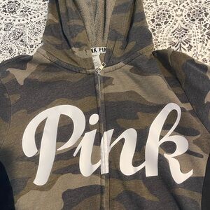 Victoria's Secret Camo Hoodie with White Logo (fast shipping!!)